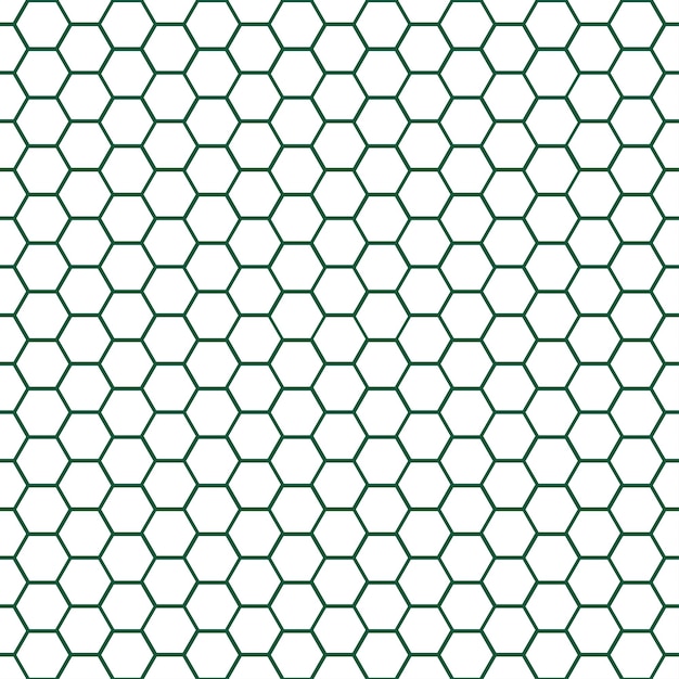 Patrón transparente de panal diminuto blanco con fondo verde
