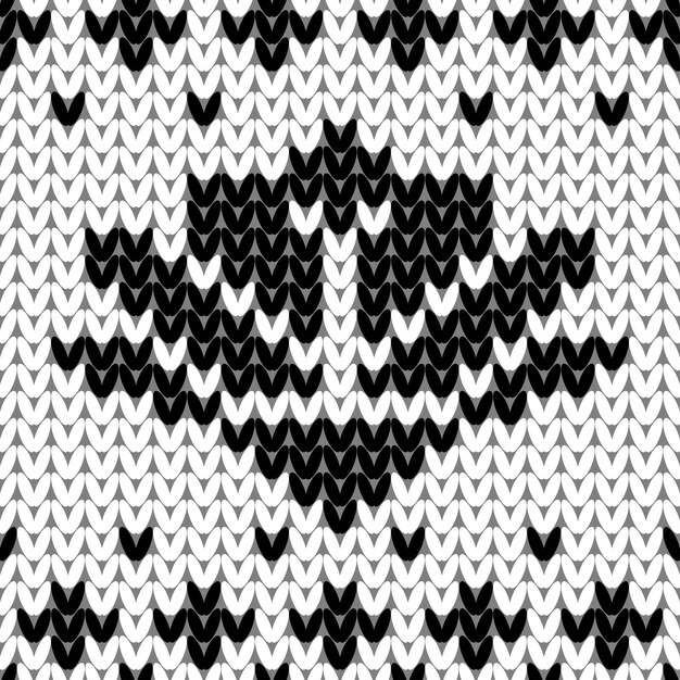 Patrón transparente de punto monocromo abstracto. Muestra de sheme de textura de punto para tarjeta de año nuevo, invitación de Navidad, papel de regalo de vacaciones, viajes de vacaciones de invierno y publicidad de estaciones de esquí, etc.