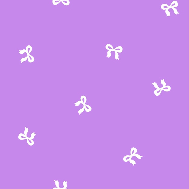 Patrón transparente púrpura con lazos blancos
