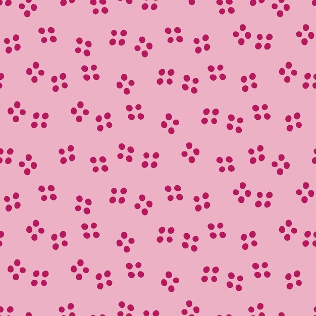 Vector patrón transparente rosa con puntos burdeos.