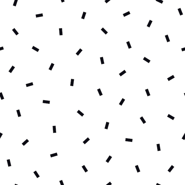 Patrón transparente simple de vector con rectángulos negros Fondo minimalista blanco repetible