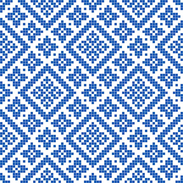 Patrón transparente de vector de adorno ucraniano en bordado de vyshyvanka de identidad de estilo étnico