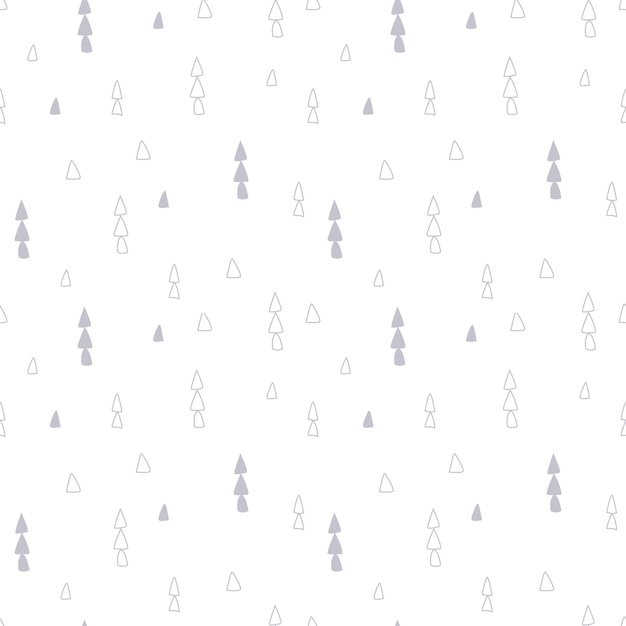 Patrón transparente de vector con adornos de triángulo de garabato de moda boho tribal étnico colores gris blanco
