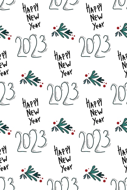 Patrón transparente de vector de año nuevo.