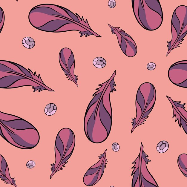 Patrón transparente de vector con atrapasueños boho estilo plano