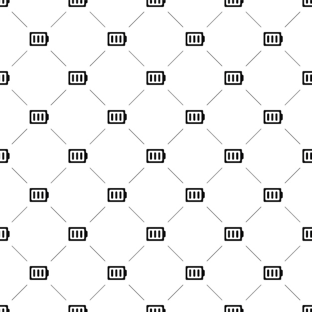 Patrón transparente de vector, batería, editable se puede utilizar para fondos de páginas web, rellenos de patrón