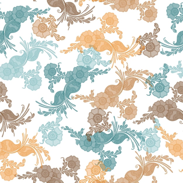 Patrón transparente de vector. Bonito patrón en pequeñas flores.
