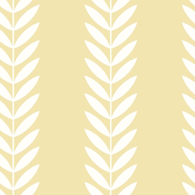 Patrón transparente de vector botánico Diseño floral escandinavo simple Rayas verticales con hojas