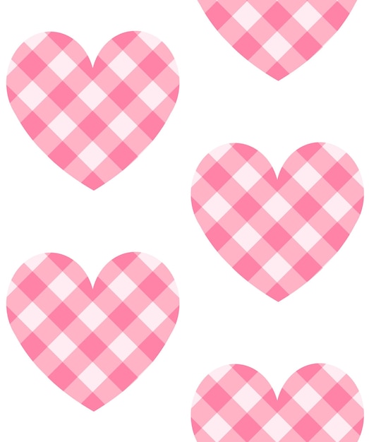 Patrón transparente de vector de corazón con textura