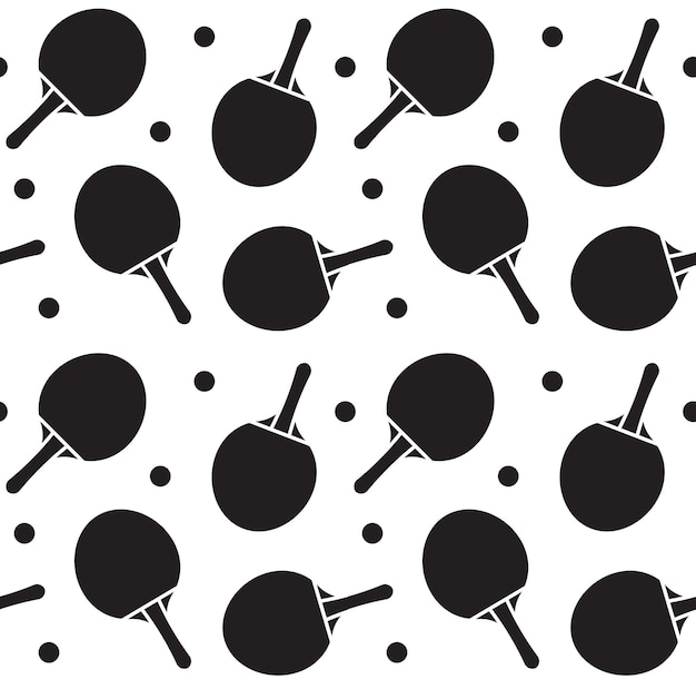Patrón transparente de vector de deporte de ping pong