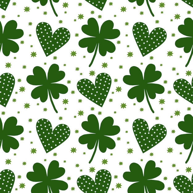 Patrón transparente de vector para el día de San Patricio