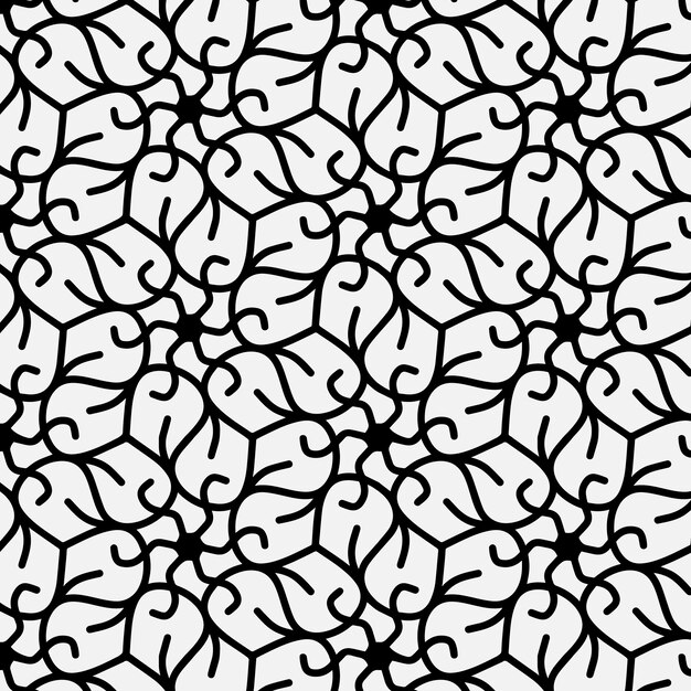 Patrón transparente de vector con flor entrelazada
