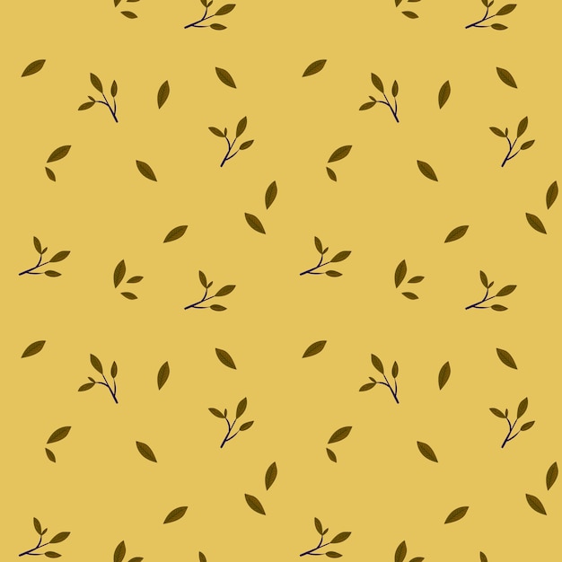 Patrón transparente de vector con fondo de hojas