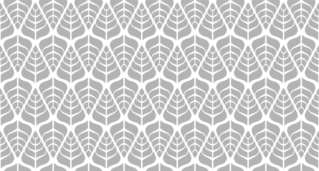 Patrón transparente de vector de hojas geométricas