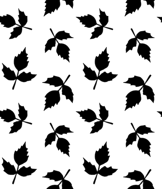 Patrón transparente de vector de hojas de otoño