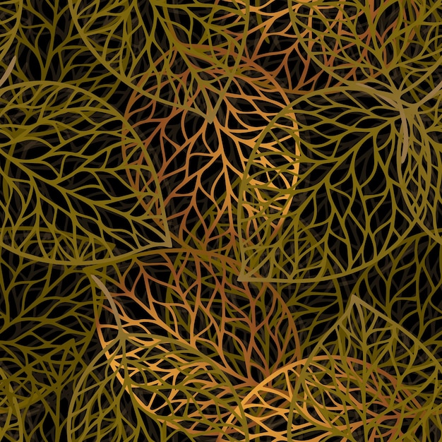 Patrón transparente de vector con ilustración de hojas