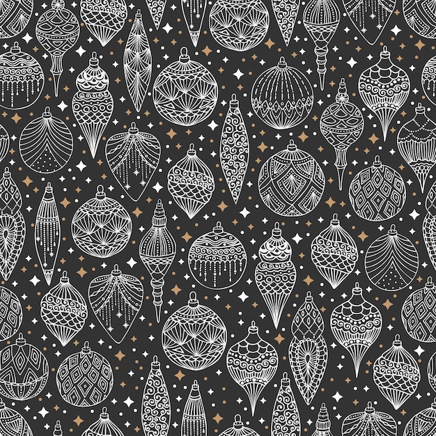 Patrón transparente de vector ilustración de Navidad escandinava