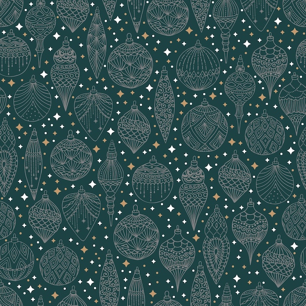 Patrón transparente de vector ilustración de Navidad escandinava