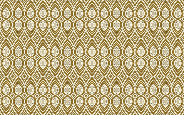 Patrón transparente de vector inspirado en Japón en estilo de color de línea dorada. Diseño clásico de ventilador japonés.