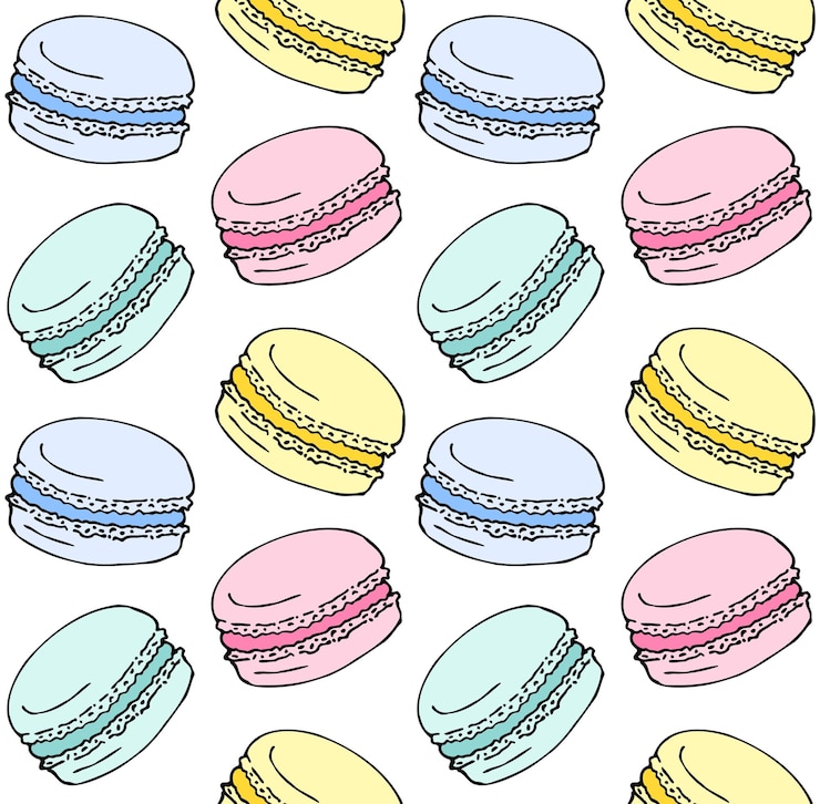 Vector patrón transparente de vector de macaron de color pastel