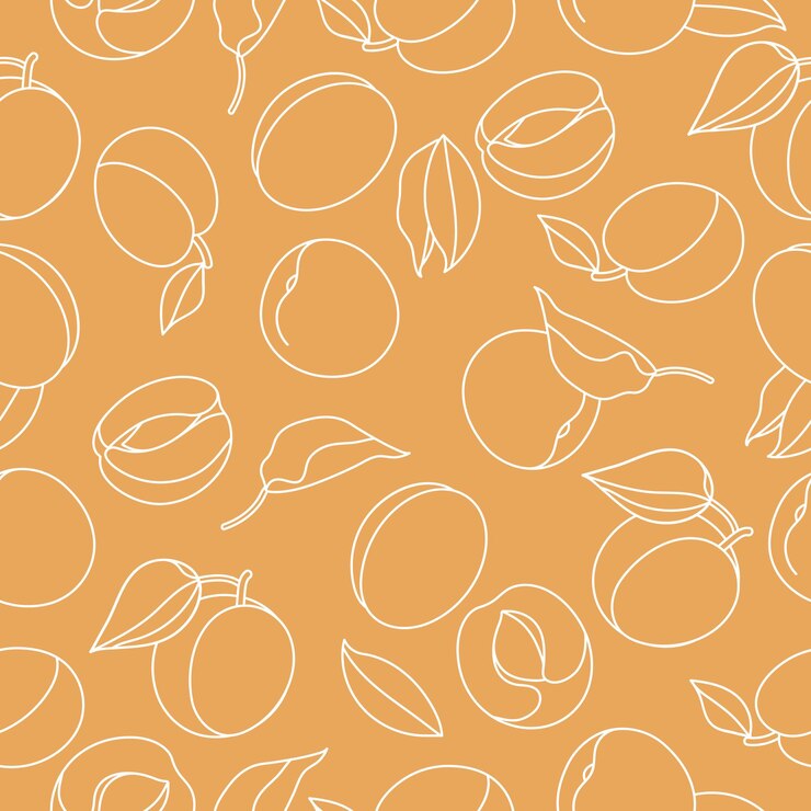 Patrón transparente de vector con melocotones o albaricoques Diseño abstracto vintage para tela de cubierta de papel