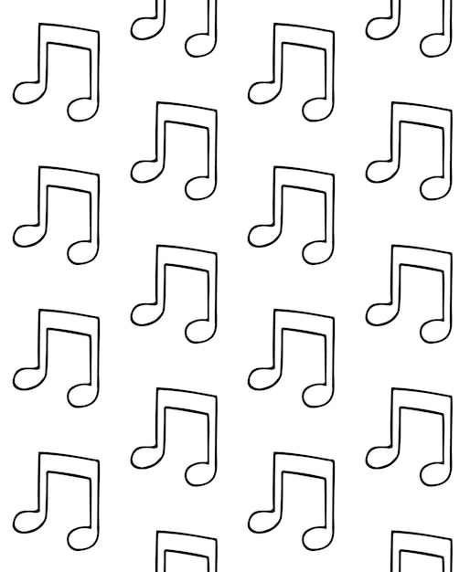 Patrón transparente de vector de nota musical
