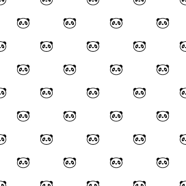 Patrón transparente de vector, panda, editable se puede utilizar para fondos de páginas web, rellenos de patrón