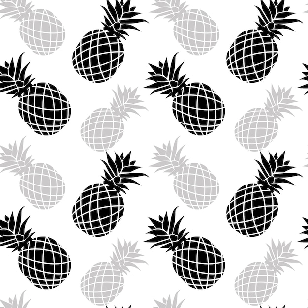 Patrón transparente de vector con piñas Imagen abstracta de fondo plano simple
