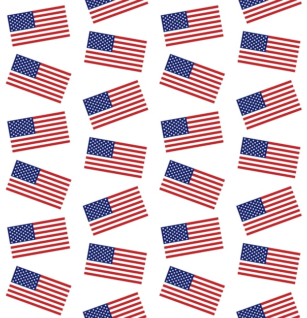 Patrón transparente de vector de plano la bandera de Estados Unidos