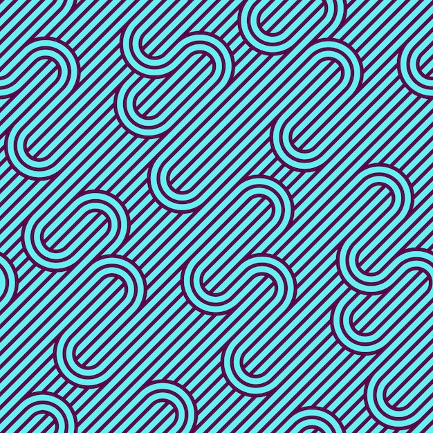Patrón transparente de vector rayado con líneas tejidas, fondo abstracto geométrico, red de rayas, laberinto óptico, red web. Diseño de color azul.