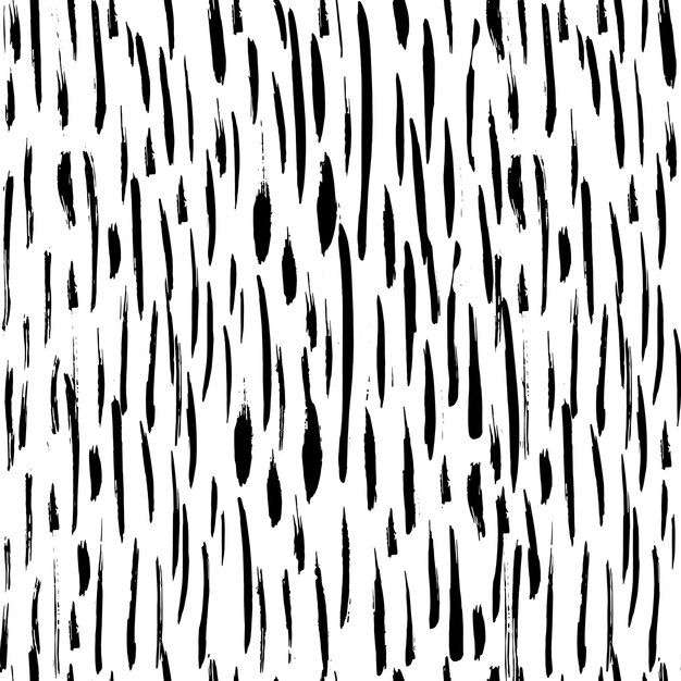 Patrón transparente de vector con rayas de pincel y trazos Textura grange pintada a mano Elementos geométricos de tinta