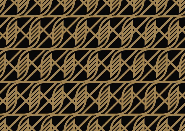 Patrón transparente de vector Textura elegante moderna Repetición de fondo abstracto Rejilla geométrica ondulada tejida