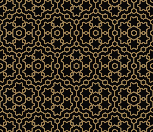 Patrón transparente de vector Textura elegante moderna Repetición de mosaicos geométricos con mitades de hexágonos Diseño gráfico contemporáneo Impresión monocromática hipster de moda