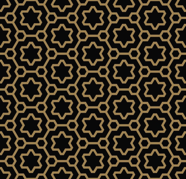 Patrón transparente de vector Textura elegante moderna Repetición de mosaicos geométricos con mitades de hexágonos Diseño gráfico contemporáneo Impresión monocromática hipster de moda