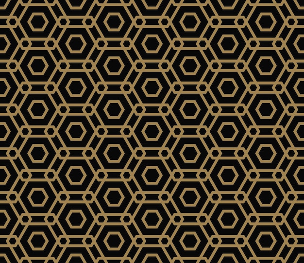 Patrón transparente de vector Textura elegante moderna Repetición de mosaicos geométricos con mitades de hexágonos Diseño gráfico contemporáneo Impresión monocromática hipster de moda