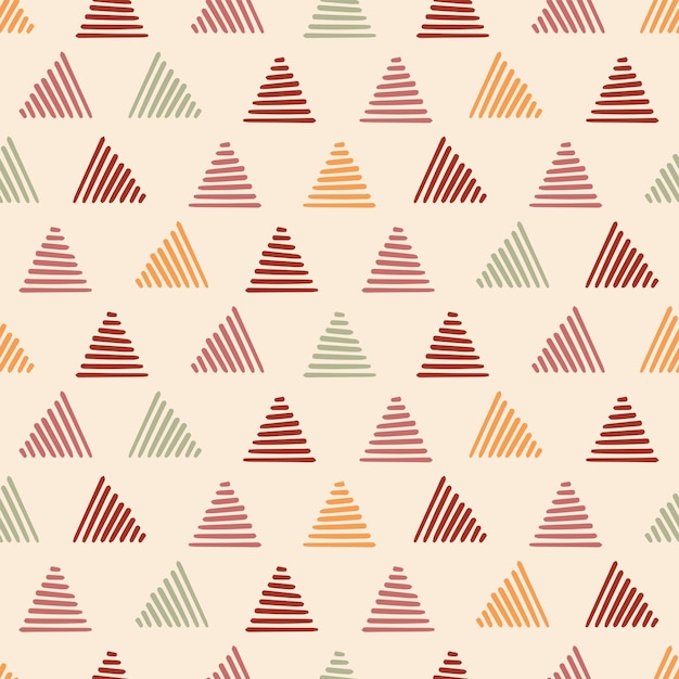Patrón transparente de vector con triángulos y líneas
