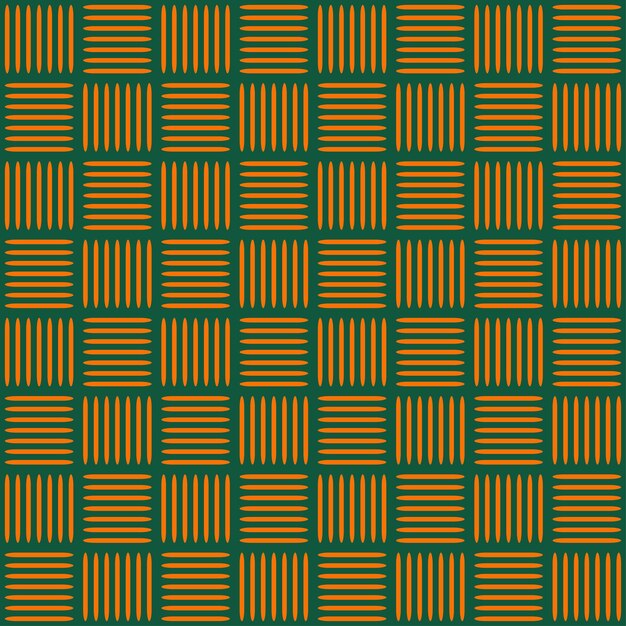 Patrón transparente verde con diseño de alfombra naranja