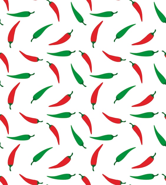 Patrón transparente verduras mexicanas rojo verde amarillo pimientos amargos en una cubierta de menú de fondo negro para un restaurante mexicano o impresión en tela