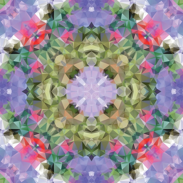 Patrón triangular sin fin de textura transparente floral adornado con elementos de mandala vintage