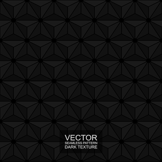 Vector patrón triangular negro de textura 3d poligonal transparente oscuro fondo elegante creativo