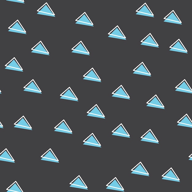 Patrón de triángulo aleatorio en estilo retro de los años 80, 90. fondo geométrico abstracto