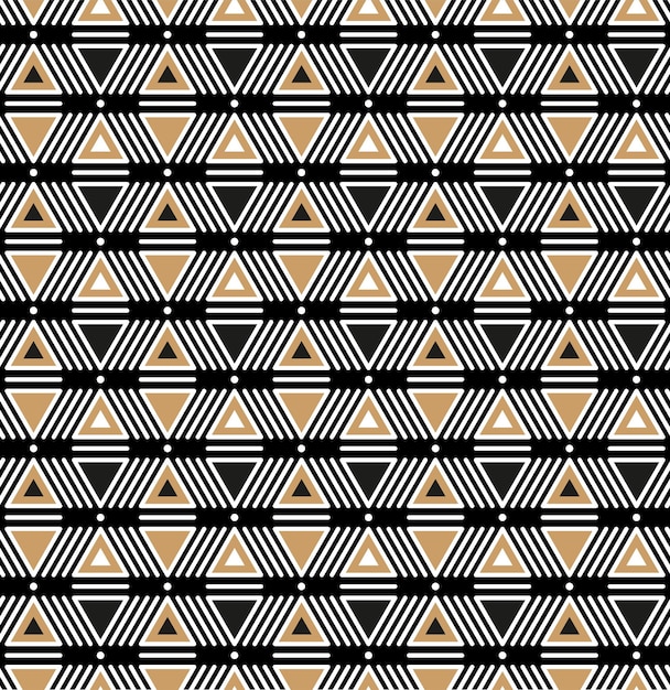 Patrón de triángulos de arte inconsútil indígena étnico americano