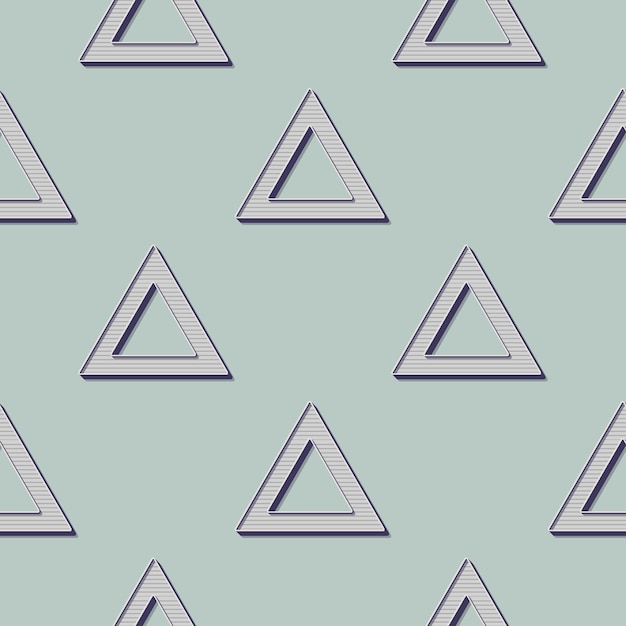 Patrón de triángulos retro, fondo geométrico abstracto en estilo años 80, 90. Ilustración simple geométrica