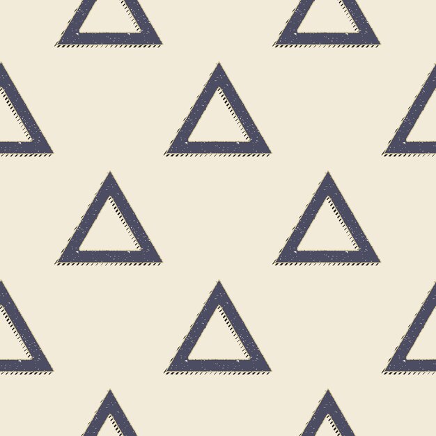 Patrón de triángulos retro, fondo geométrico abstracto en estilo años 80, 90. Ilustración simple geométrica