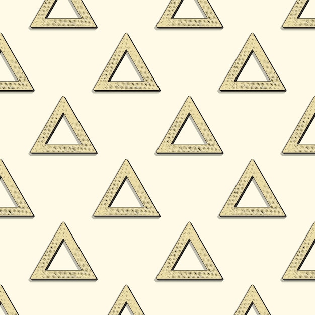 Patrón de triángulos retro, fondo geométrico abstracto en estilo años 80, 90. Ilustración simple geométrica