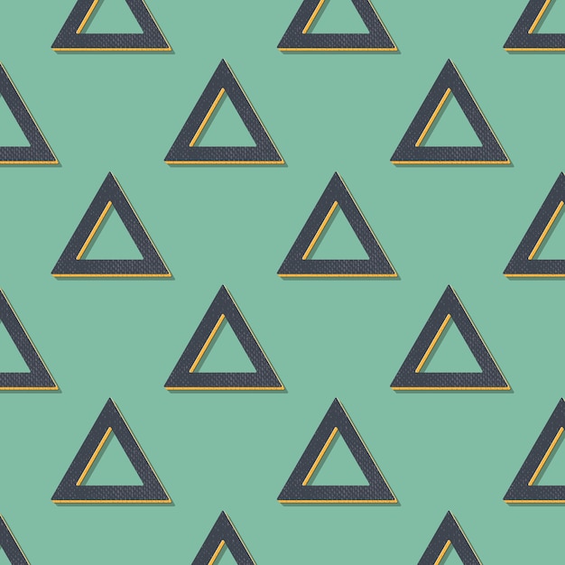 Patrón de triángulos retro, fondo geométrico abstracto en estilo años 80, 90. Ilustración simple geométrica