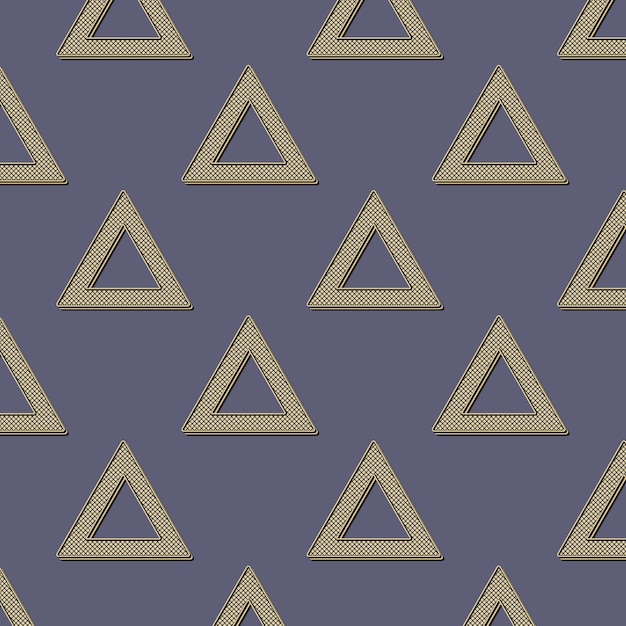 Patrón de triángulos retro, fondo geométrico abstracto en estilo años 80, 90. Ilustración simple geométrica