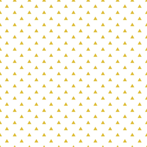 Patrón de triángulos transparente amarillo sobre fondo blanco.