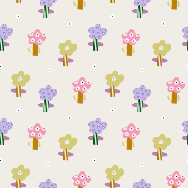 patrón ute con flores fondo floral creativo genial para textiles de tela ilustración vectorial
