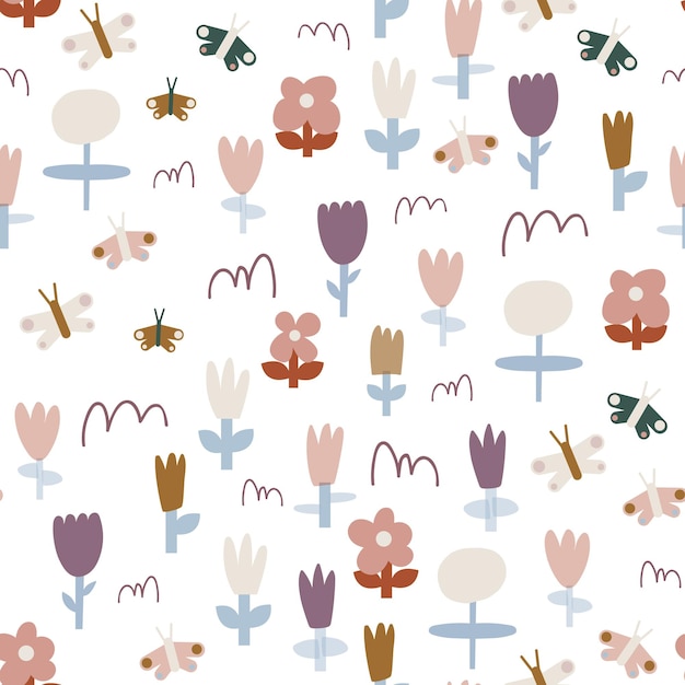 patrón ute con flores fondo floral creativo genial para textiles de tela ilustración vectorial